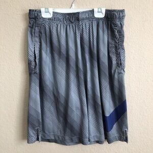 Nike Shorts Gray Black Dri-Fit Basketball Athletic Pockets Sports Streetwear